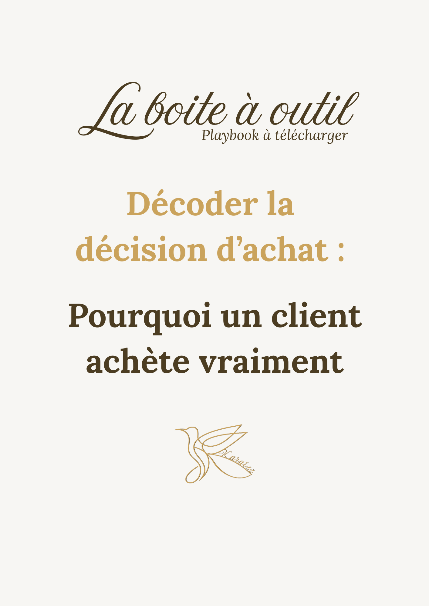 PLAYBOOK - Décoder la décision d’achat